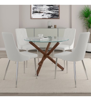  Worldwide -ROCCA_DEVO WT-5PC DINING SET - (207-264_087WT)
