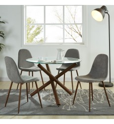 Worldwide -ROCCA_LYNA GY-5PC DINING SET - (207-264_250GY)  Worldwide -ROCCA_LYNA GY-5PC DINING SET - (207-264_250GY)