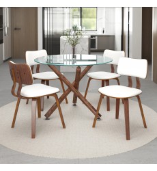 Worldwide -ROCCA_ZUNI-PUWT-5PC DINING SET - (207-264_581PUWT)  Worldwide -ROCCA_ZUNI-PUWT-5PC DINING SET - (207-264_581PUWT)