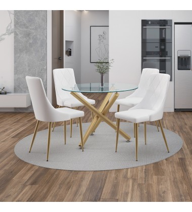  Worldwide -CARMILLA_ANTOINE WT-5PC DINING SET - (207-353_573WT)