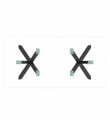 Worldwide -STARK BK_BIANCA BG_BK-7PC DINING SET - (207-535BK_086BG)  Worldwide -STARK BK_BIANCA BG_BK-7PC DINING SET - (207-535BK_086BG)