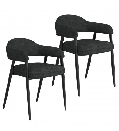Worldwide -STARK BK_ARCHER CH-7PC DINING SET - (207-535BK_089CH)  Worldwide -STARK BK_ARCHER CH-7PC DINING SET - (207-535BK_089CH)