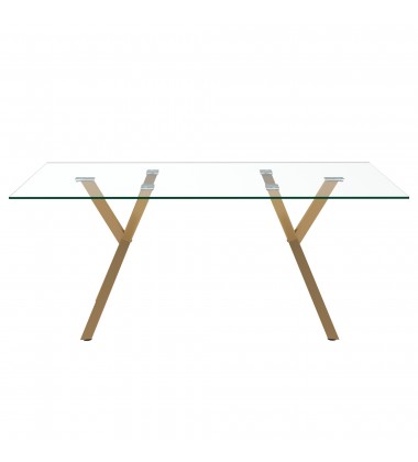  Worldwide -STARK GL_CLEO WT-7PC DINING SET - (207-535GL_636WT)