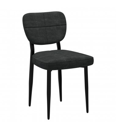  Worldwide -ZILO LARGE_BK_ZEKE CH-7PC DINING SET - (207-671LBK_090CH)
