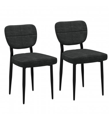  Worldwide -ZILO LARGE_BK_ZEKE CH-7PC DINING SET - (207-671LBK_090CH)