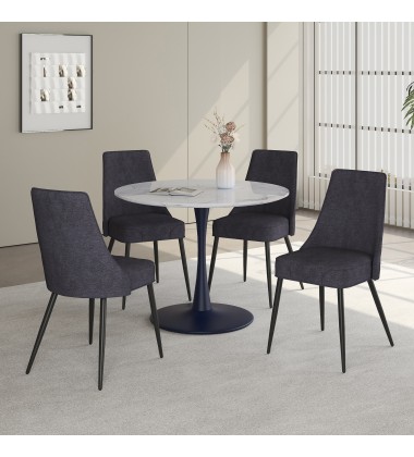  Worldwide -ZILO SM BK_KODA CH-5PC DINING SET - (207-671SMBK_158CH)