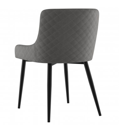  Worldwide -ECLIPSE OK_BIANCA GY_BK-7PC DINING SET - (207-860OK_086GY)