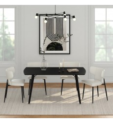  Worldwide -LEON BLK_OLIS PUBG-5PC DIINING SET - (207-893BLK_085PUBG)