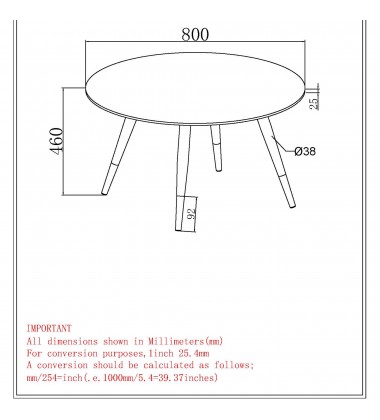  Worldwide -EMERY-ROUND COFFEE TABLE-WHITE - (301-294RND-WT)