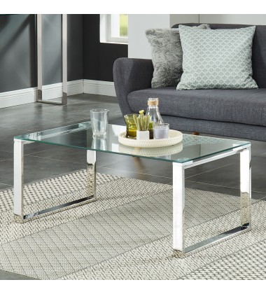 Worldwide -ZEVON-COFFEE TABLE-SILVER - (301-408CH)