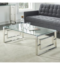  Worldwide -EROS-COFFEE TABLE-SILVER - (301-482CH)