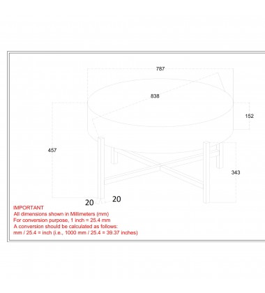  Worldwide -BLOX-COFFEE TABLE-NATURAL - (301-528NAT)