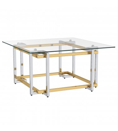  Worldwide -FLORINA-SQ COFFEE TABLE-SILVER/GOLD - (301-561SQU)