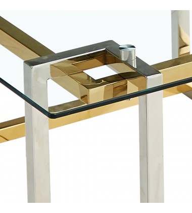  Worldwide -FLORINA-SQ COFFEE TABLE-SILVER/GOLD - (301-561SQU)