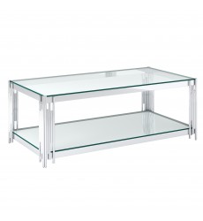  Worldwide -ESTREL-COFFEE TABLE-SILVER - (301-630CH)