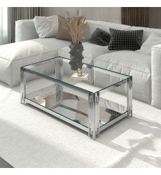  Worldwide -ESTREL-COFFEE TABLE-SILVER - (301-630CH)