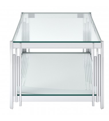  Worldwide -ESTREL-COFFEE TABLE-SILVER - (301-630CH)