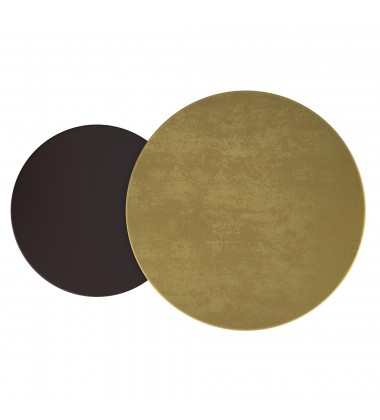  Worldwide -ADIRA-2PC COFFEE TABLE-ANTIQUE GOLD_BLACK - (303-102GL_BK)