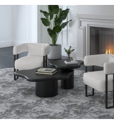  Worldwide -MAYAL-2PC COFFEE TABLE SET-BLACK - (303-149BLK)