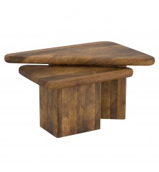  Worldwide -DRACO-2PC COFFEE TABLE-WALNUT - (303-155WAL)