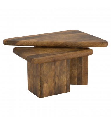  Worldwide -DRACO-2PC COFFEE TABLE-WALNUT - (303-155WAL)