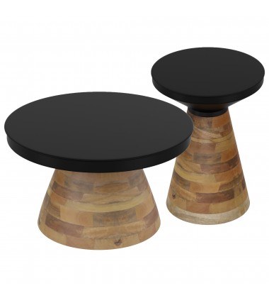  Worldwide -BODEN-2PC COFFEE TABLE SET-BLACK - (303-229BK)