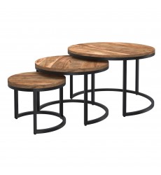  Worldwide -DARSH-3PC COFFEE TABLE-NATURAL - (303-403NAT)