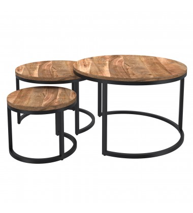  Worldwide -DARSH-3PC COFFEE TABLE-NATURAL - (303-403NAT)