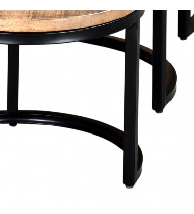  Worldwide -DARSH-3PC COFFEE TABLE-NATURAL - (303-403NAT)