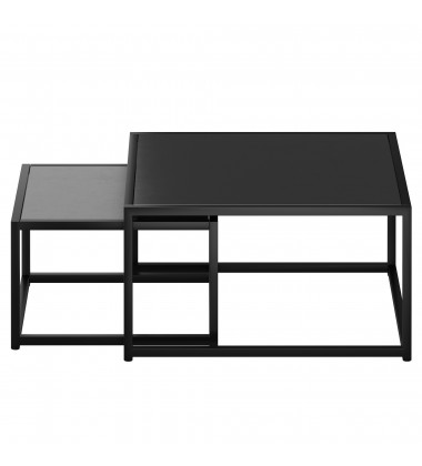  Worldwide -QUINN-2PC COFFEE TABLE-BLACK - (303-524BK)