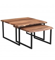  Worldwide -JIVIN-2PC COFFEE TABLE SET-NATURAL - (303-676NAT)