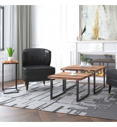  Worldwide -JIVIN-2PC COFFEE TABLE SET-NATURAL - (303-676NAT)