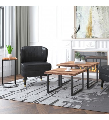  Worldwide -JIVIN-2PC COFFEE TABLE SET-NATURAL - (303-676NAT)