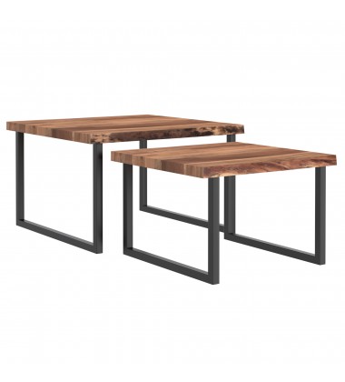  Worldwide -JIVIN-2PC COFFEE TABLE SET-NATURAL - (303-676NAT)