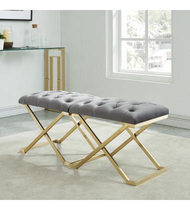 Worldwide -RADA-SINGLE BENCH-GREY/GOLD - (401-404GY) Worldwide -RADA-SINGLE BENCH-GREY/GOLD - (401-404GY)