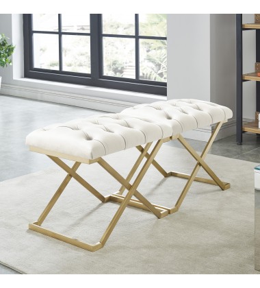 Worldwide -RADA-SINGLE BENCH-IVORY/GOLD - (401-404IV) Worldwide -RADA-SINGLE BENCH-IVORY/GOLD - (401-404IV)