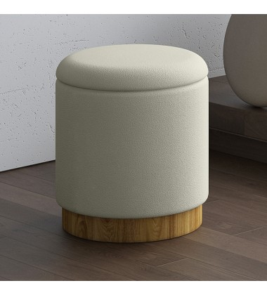  Worldwide -ALYA-STORAGE OTTOMAN-WHITE - (402-131WT)