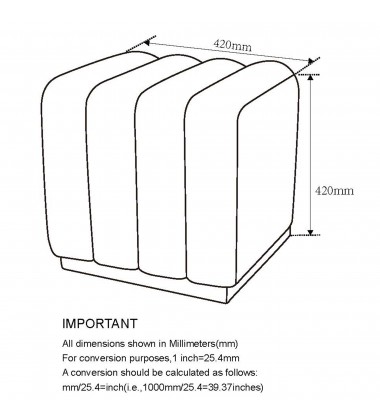  Worldwide -RIGEL-SMALL OTTOMAN-IVORY - (402-133SM_IV)