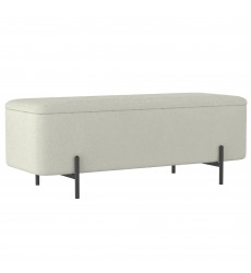  Worldwide -ERZO-STORAGE OTTOMAN-WHITE - (402-136WT)