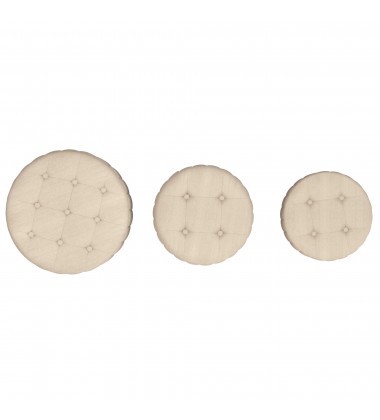  Worldwide -LEXI-3PC STORAGE OTTOMAN SET-BEIGE_BLACK - (402-173BG_BK)