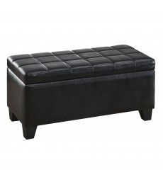  Worldwide -WINSTON-STORAGE OTTOMAN-BLACK - (402-257BK)