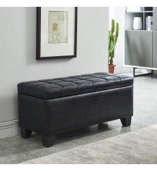  Worldwide -WINSTON-STORAGE OTTOMAN-BLACK - (402-257BK)