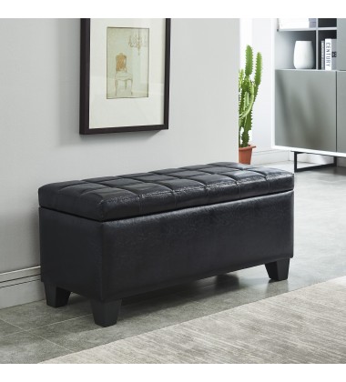  Worldwide -WINSTON-STORAGE OTTOMAN-BLACK - (402-257BK)