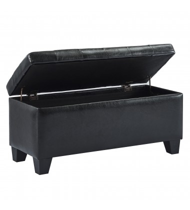  Worldwide -WINSTON-STORAGE OTTOMAN-BLACK - (402-257BK)