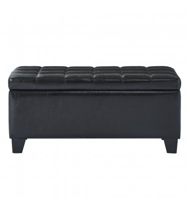  Worldwide -WINSTON-STORAGE OTTOMAN-BLACK - (402-257BK)