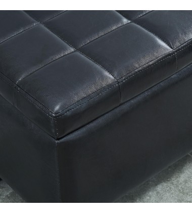  Worldwide -WINSTON-STORAGE OTTOMAN-BLACK - (402-257BK)