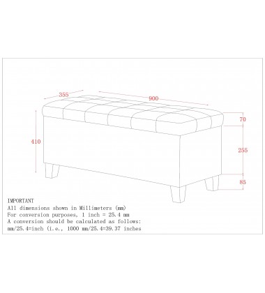  Worldwide -WINSTON-STORAGE OTTOMAN-BLACK - (402-257BK)