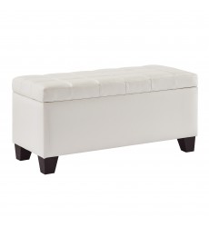  Worldwide -WINSTON-STORAGE OTTOMAN-WHITE - (402-257WT)