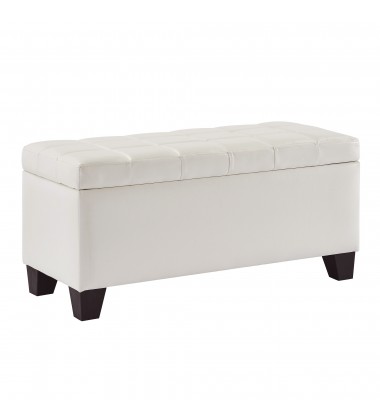  Worldwide -WINSTON-STORAGE OTTOMAN-WHITE - (402-257WT)