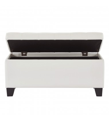  Worldwide -WINSTON-STORAGE OTTOMAN-WHITE - (402-257WT)